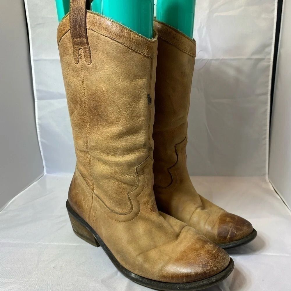 Jessica Simpson distressed western boot
